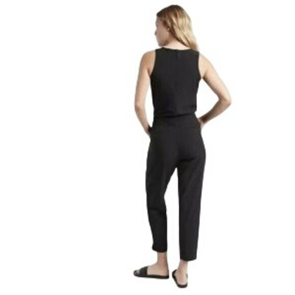 NWT ATHLETA Brooklyn Jumpsuit Black Women's 12 Pockets Comfort Stretch MSRP$129 - Picture 5 of 16